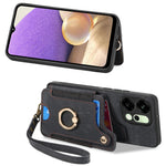 For Oppo Reno14 5G (Global) / Oppo Reno13 5G (Global) Retro PU Leather Back Cover with RFID Blocking Card Holder