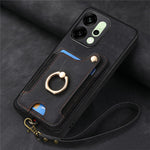 For Oppo Reno14 5G (Global) / Oppo Reno13 5G (Global) Retro PU Leather Back Cover with RFID Blocking Card Holder