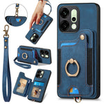 For Oppo Reno14 5G (Global) / Oppo Reno13 5G (Global) Retro PU Leather Back Cover with RFID Blocking Card Holder