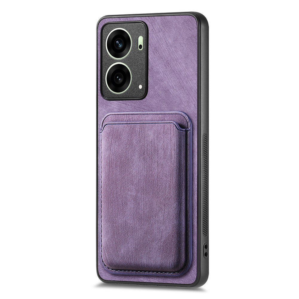 Oppo Reno4 5G / Oppo Reno13 5G (Global) Magnetiskt Läderfodral med Avtagbar Korthållare