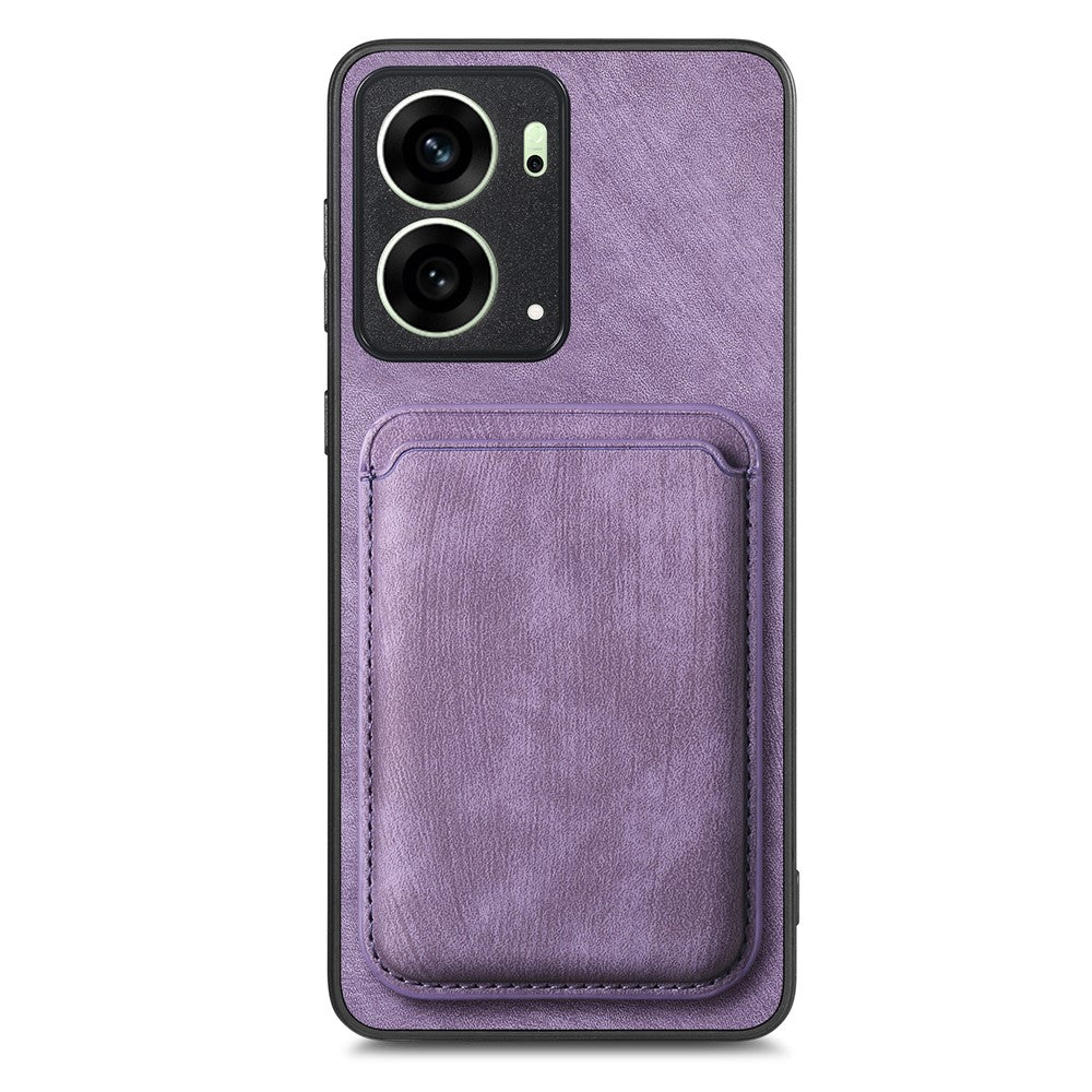 Oppo Reno4 5G / Oppo Reno13 5G (Global) Magnetiskt Läderfodral med Avtagbar Korthållare