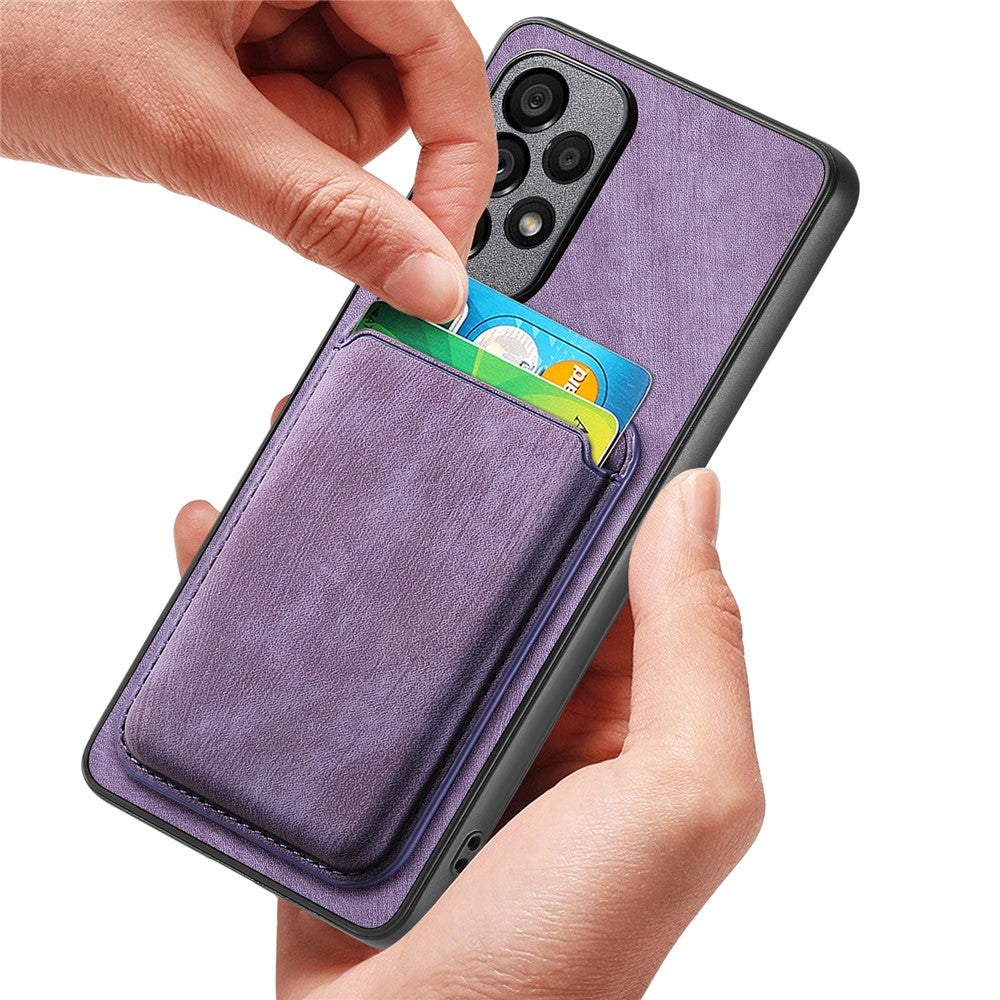 Oppo Reno4 5G / Oppo Reno13 5G (Global) Magnetiskt Läderfodral med Avtagbar Korthållare