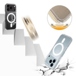 For iPhone 17 Pro Clear Phone Case Compatible with MagSafe TPU+Acrylic Back Cover