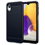 MOFI JK TPU Series-1 för Samsung Galaxy A23e / A22e Kolfibertextur Anti-fingeravtrycksmobilskal Mjukt TPU Borstad Yta Skyddande Skal