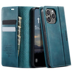 CASEME For iPhone 14 Pro Case  033 Series RFID Blocking Wallet Stand Calf Texture Leather Phone Cover