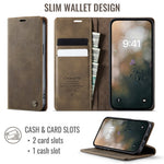 CASEME For iPhone 14 Plus Case  033 Series RFID Blocking Wallet Stand Calf Texture Leather Phone Cover