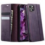 CASEME For iPhone 14 Plus Case  033 Series RFID Blocking Wallet Stand Calf Texture Leather Phone Cover