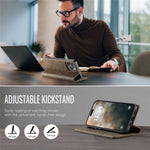 CASEME For iPhone 14 Pro Max Case  033 Series RFID Blocking Wallet Stand Calf Texture Leather Phone Cover