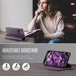 CASEME For iPhone 15 Plus Case  033 Series RFID Blocking Wallet Stand Calf Texture Leather Phone Cover