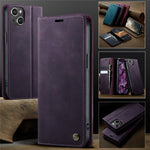 CASEME For iPhone 15 Plus Case  033 Series RFID Blocking Wallet Stand Calf Texture Leather Phone Cover