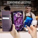 CASEME For iPhone 15 Plus Case  033 Series RFID Blocking Wallet Stand Calf Texture Leather Phone Cover