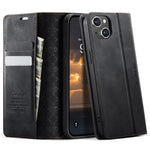 CASEME For iPhone 15 Plus Case  033 Series RFID Blocking Wallet Stand Calf Texture Leather Phone Cover