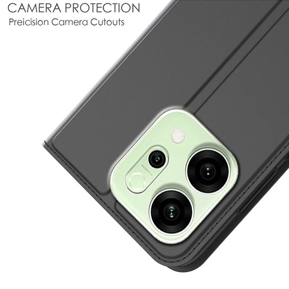 For Oppo Reno14 Pro 5G (Global) Case PU Leather Phone Cover with Card Holder Stand