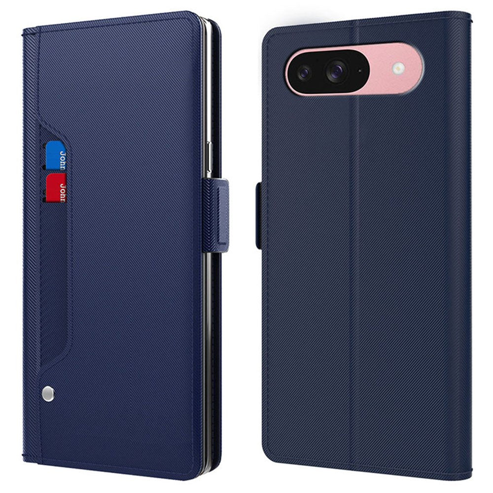 Til Google Pixel 10 Cover med Stand PU Læder Telefoncover Pung Spejl