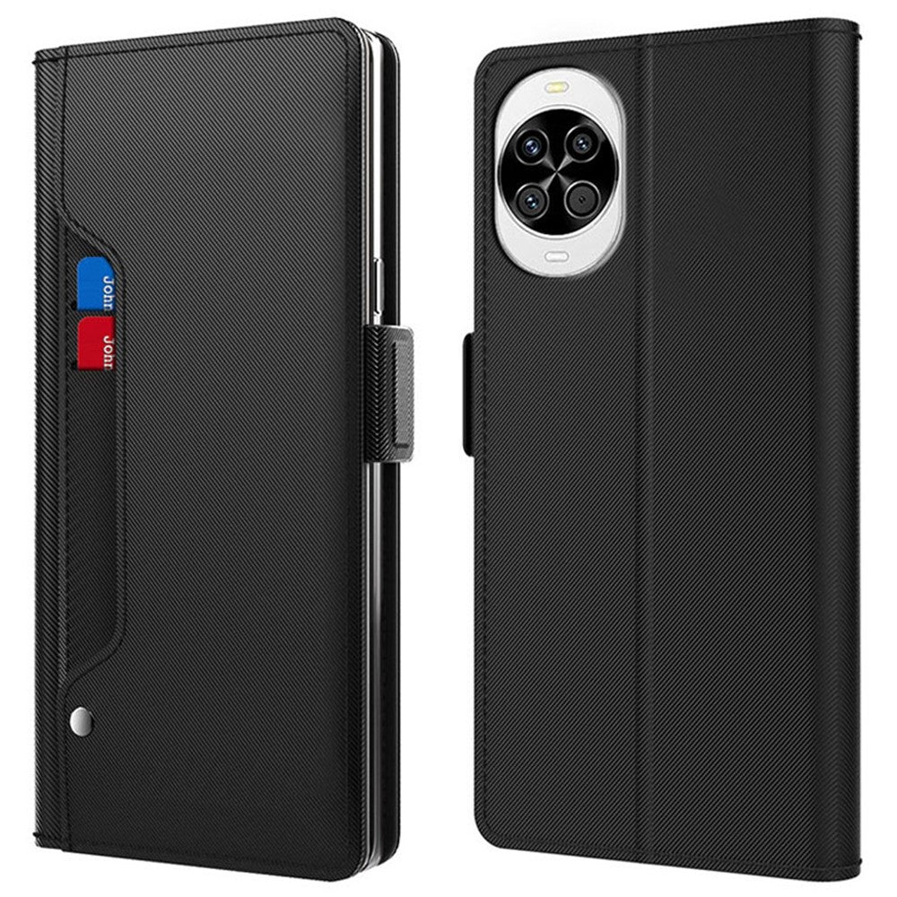 For Huawei nova 14 5G Case Stand PU Leather Phone Cover Card Holder Mirror