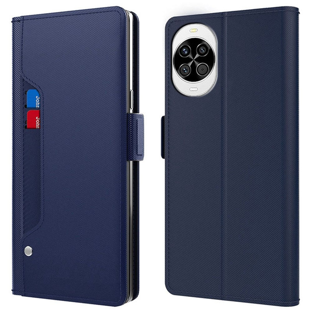 For Huawei nova 14 5G Case Stand PU Leather Phone Cover Card Holder Mirror