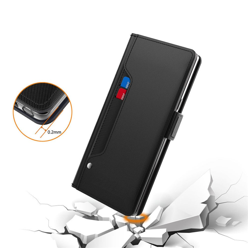 For Huawei nova 14 Pro 5G Case Stand PU Leather Phone Cover Card Holder Mirror