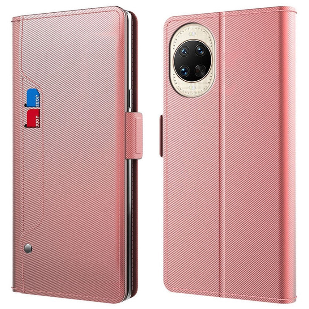 For Huawei nova 14 Ultra 5G Case Stand PU Leather Phone Cover Card Holder Mirror