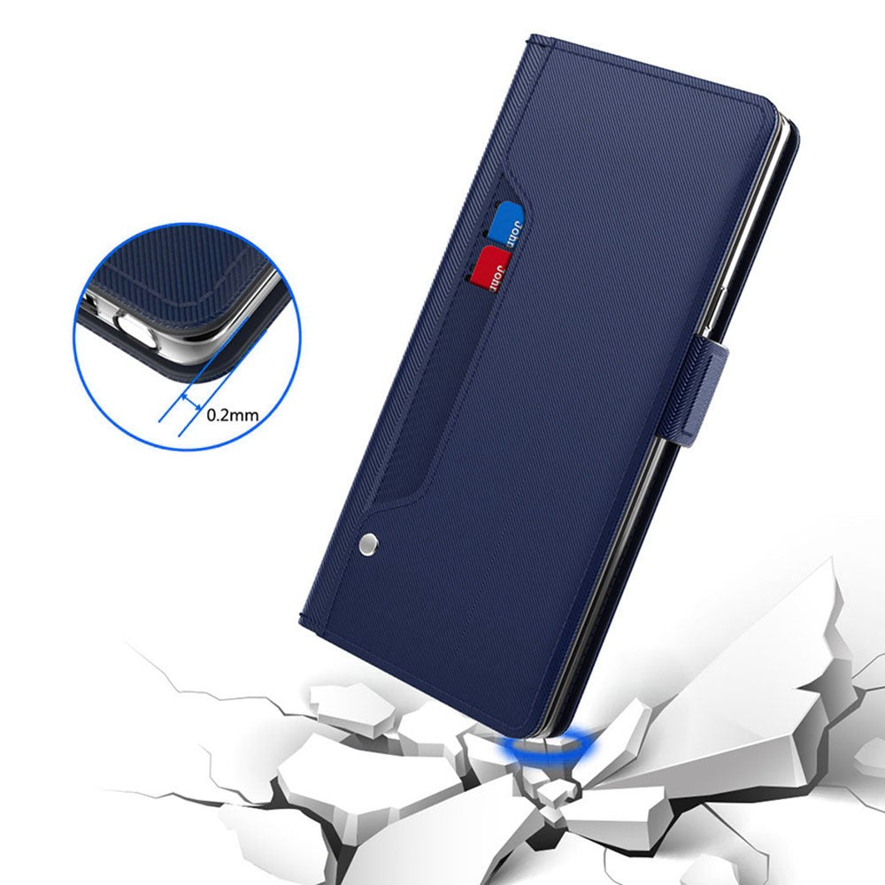 For Xiaomi 15S Pro Case Stand PU Leather Phone Cover Card Holder Mirror