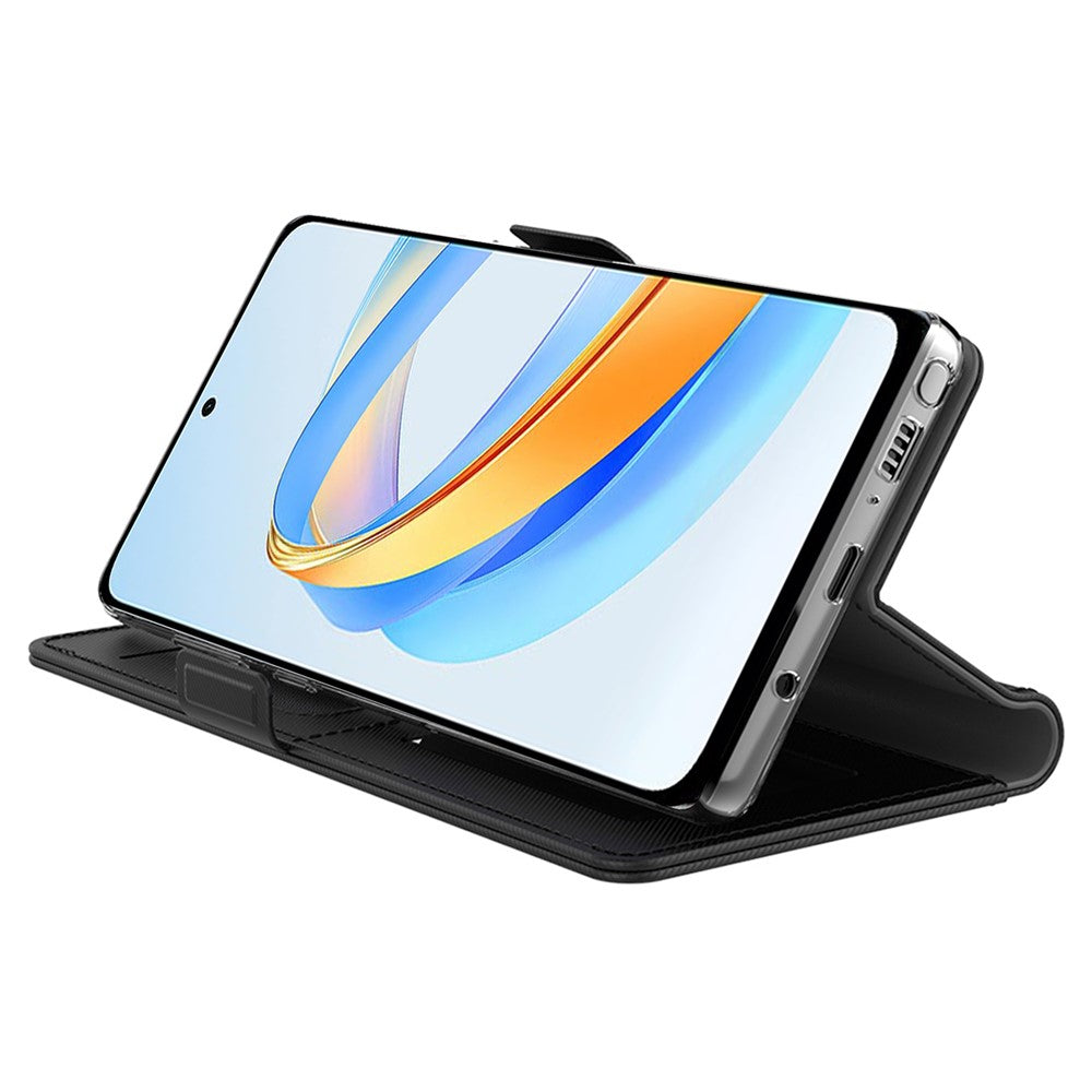 Til Honor 400 Pro 5G (Global) Cover Stander PU Læder Telefoncover Kreditkortholder Spejl