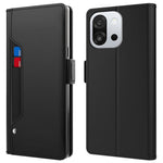 OnePlus 13T 5G Fodral Stativ PU Läder mobilskydd Korthållare Spegel