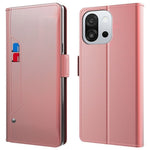 OnePlus 13T 5G Fodral Stativ PU Läder mobilskydd Korthållare Spegel