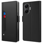 For Xiaomi Poco F7 5G / Redmi Turbo 4 Pro 5G Case Stand PU Leather Phone Cover Card Holder Mirror