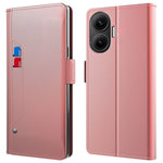 For Xiaomi Poco F7 5G / Redmi Turbo 4 Pro 5G Case Stand PU Leather Phone Cover Card Holder Mirror