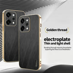 KADEM For Oppo Reno14 Pro 5G (Global) Case Electroplating Silk Texture PU + TPU Phone Back Cover