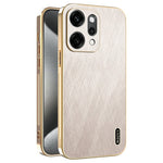 KADEM For Oppo Reno14 5G (Global) Case Electroplating Silk Texture PU + TPU Phone Back Cover