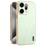 KADEM For Oppo Reno14 5G (Global) Case Electroplating Silk Texture PU + TPU Phone Back Cover