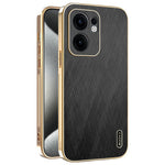 KADEM För Oppo Reno13 F 5G (Reno 13 FS 5G) / 4G Skal Galvaniserad Sidenstruktur PU + TPU mobil Baksida