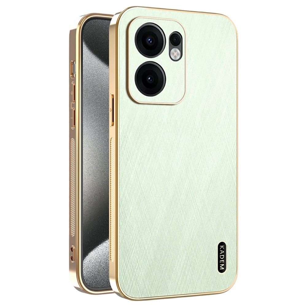 KADEM För Oppo Reno13 F 5G (Reno 13 FS 5G) / 4G Skal Galvaniserad Sidenstruktur PU + TPU mobil Baksida