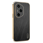 KADEM For Honor 400 Pro 5G (Global) Case Electroplating Silk Texture PU + TPU Phone Back Cover