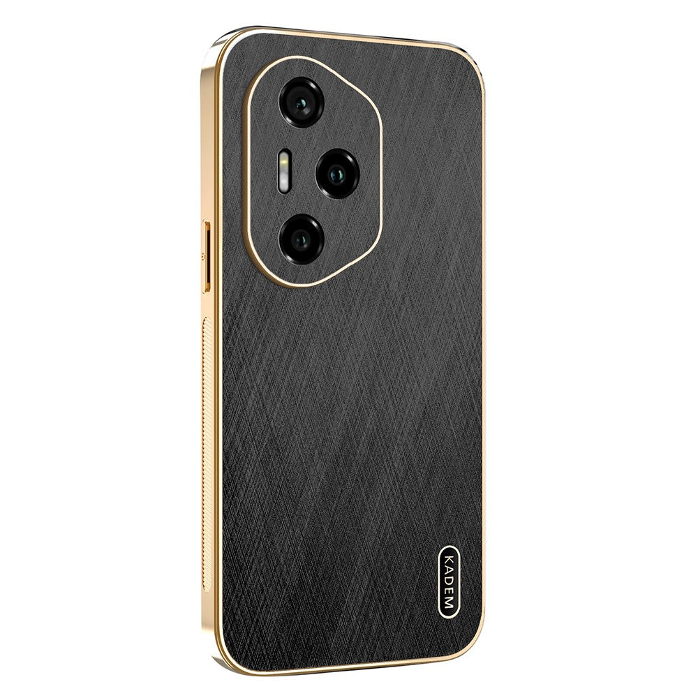 KADEM For Honor 400 Pro 5G (Global) Case Electroplating Silk Texture PU + TPU Phone Back Cover