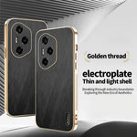 KADEM For Honor 400 Pro 5G (Global) Case Electroplating Silk Texture PU + TPU Phone Back Cover