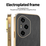KADEM For Honor 400 Pro 5G (Global) Case Electroplating Silk Texture PU + TPU Phone Back Cover