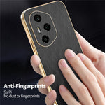 KADEM For Honor 400 Pro 5G (Global) Case Electroplating Silk Texture PU + TPU Phone Back Cover