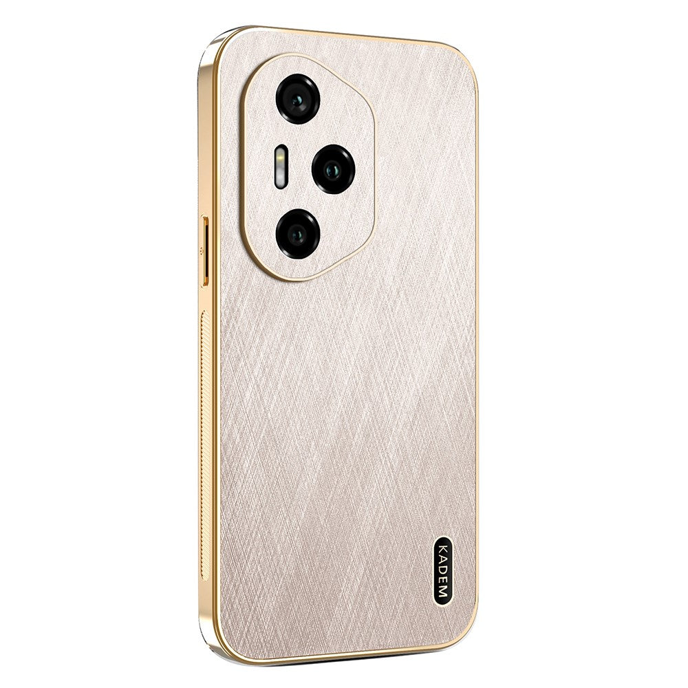 KADEM For Honor 400 Pro 5G (Global) Case Electroplating Silk Texture PU + TPU Phone Back Cover