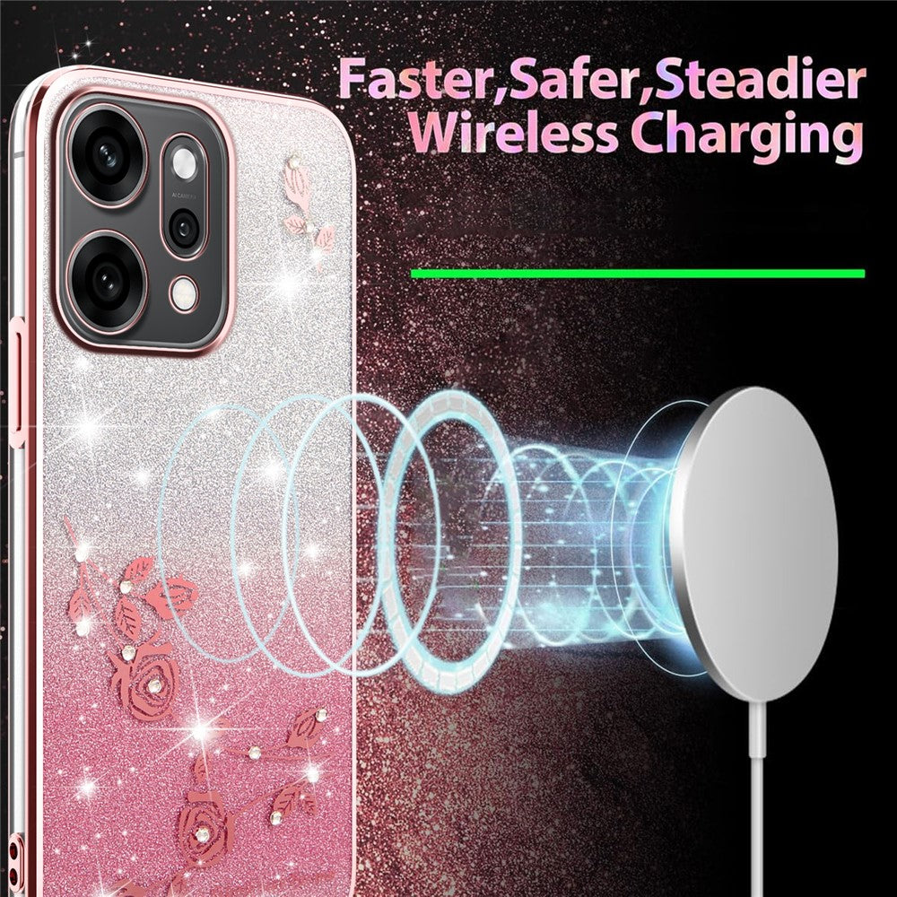 KADEM For Oppo Reno14 Pro 5G (Global) Case Flower TPU Flexible Gradient Phone Cover