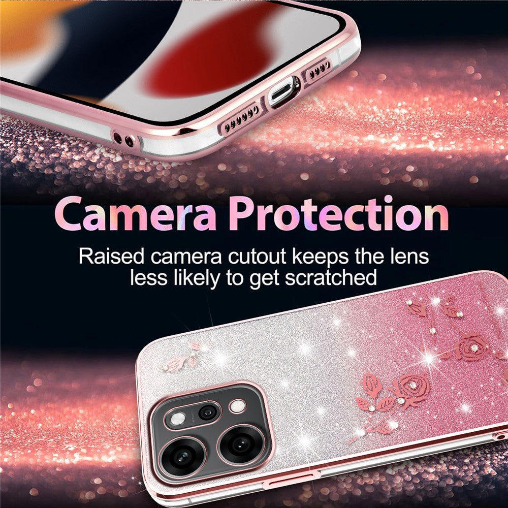 KADEM For Oppo Reno14 Pro 5G (Global) Case Flower TPU Flexible Gradient Phone Cover
