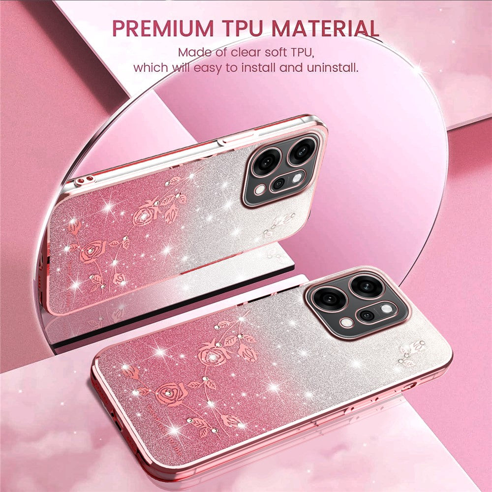 KADEM For Oppo Reno14 Pro 5G (Global) Case Flower TPU Flexible Gradient Phone Cover