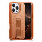 CASENEO For iPhone 16 Pro Magnetic Case Wristband PU Leather + PC Shockproof Phone Cover