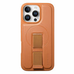 CASENEO For iPhone 16 Pro Max Magnetic Case Hand Strap Design PU Leather + PC Phone Cover