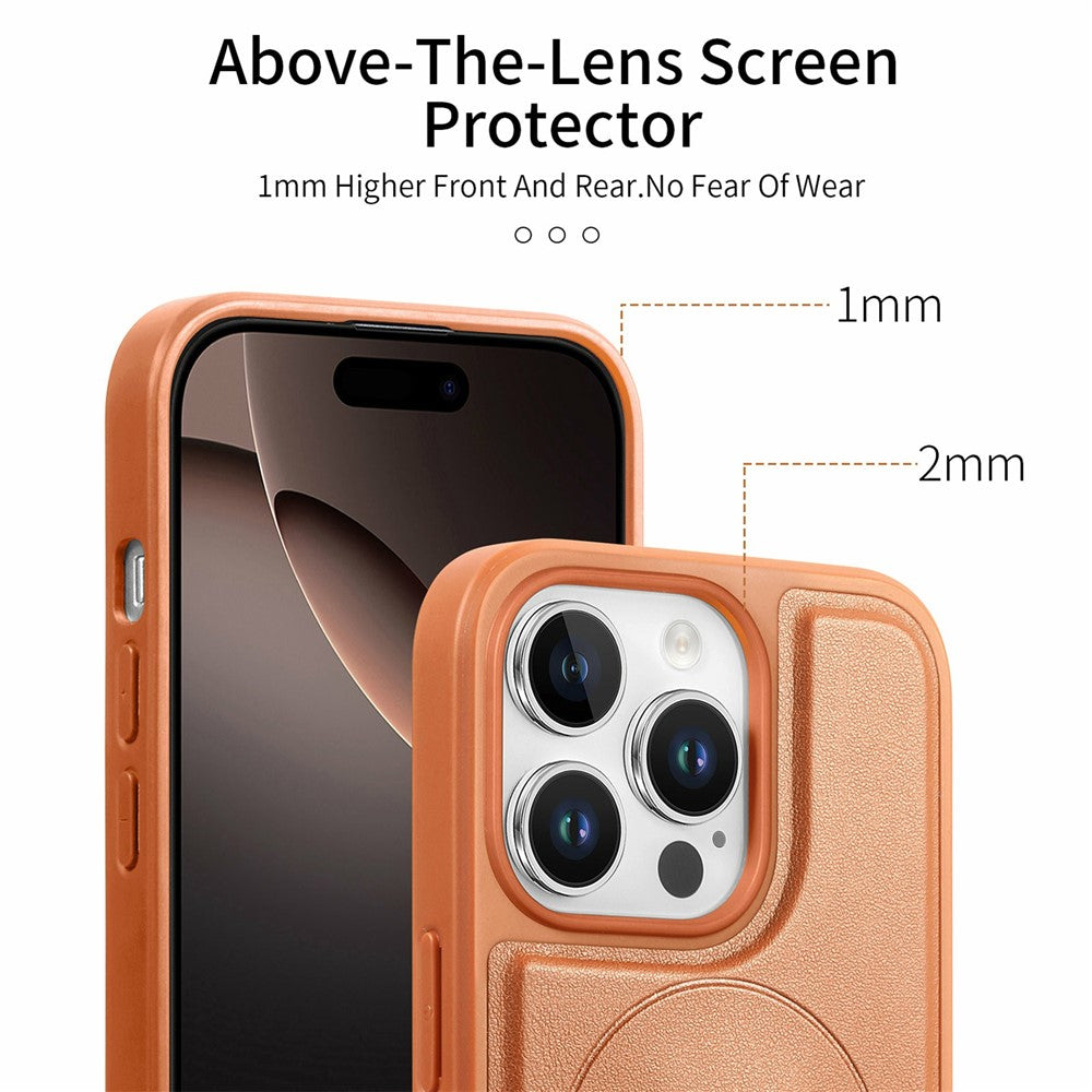 CASENEO For iPhone 16 Pro Max Magnetic Case Hand Strap Design PU Leather + PC Phone Cover