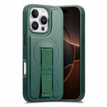 CASENEO For iPhone 16 Pro Max Magnetic Case Hand Strap Design PU Leather + PC Phone Cover