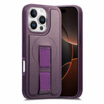 CASENEO For iPhone 16 Pro Max Magnetic Case Hand Strap Design PU Leather + PC Phone Cover
