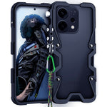 Oppo Reno14 Pro 5G (Global) Bumper Fodral Aluminiumlegering Metall mobilskal med Rem