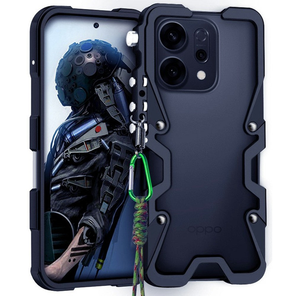Oppo Reno14 Pro 5G (Global) Bumper Fodral Aluminiumlegering Metall mobilskal med Rem