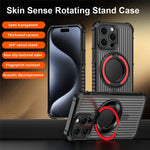 For iPhone 14 Pro Magnetic Case with Kickstand PC + TPU Phone Back Cover